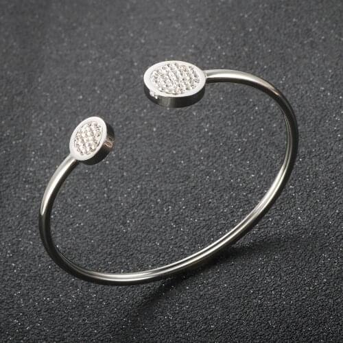 Fashion Clay CZ Crystal Bracelet Bangle Opening Adjustable Steel Wire Bracelet Bracelet For Women Wedding Party Jewelry Gift