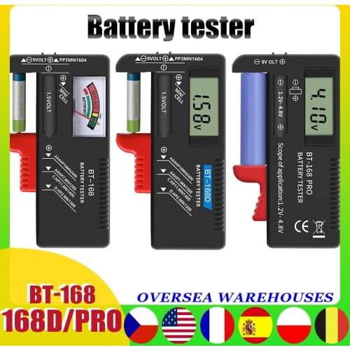 BT-168 Battery Capacity Tester BT168D Voltage Checker Battery Voltage Meter Tester for AA/AAA/C/D/9V/1.5V тестер аккумулятора