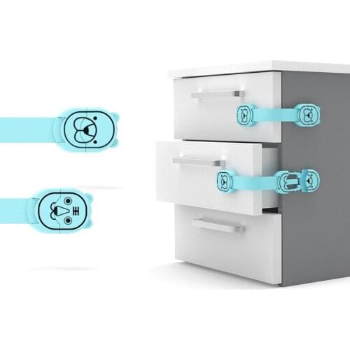 Baby cartoon style lengthened anti-finger drawer lock cabinet door lock snap refrigerator lock