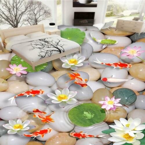 Beibehang cobblestone Photo Wall paper Bathroom Floor Mural-3d PVC Wallpaper Self-adhesive Floor wallpaper for walls 3d flooring