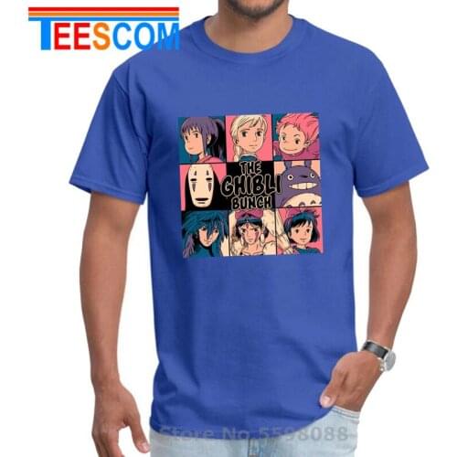 Japanese Anime Ghibli Bunch T shirt men Spirited away tshirt Cartoon My neighbor Totoro T-shirt Mononoke Wolf princess Tee shirt