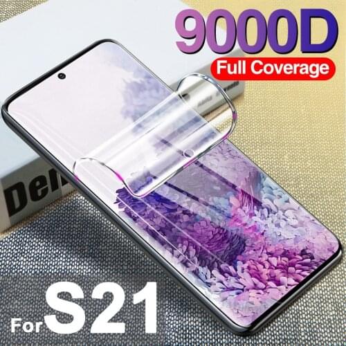 Hydrogel Film for Samsung Galaxy S21 Plus Ultra Soft Screen Protector Full Cover Transparent Front Case Cover for Samsung S21