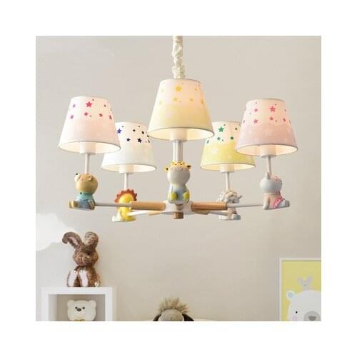 Cartoon creative animals chandeliers boys and girls bedroom childrens room modern simple and lovely chandelier free shipping