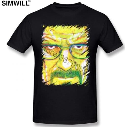 Heisenberg Tshirt Simple Graphic Big Size T shirt Men Short Sleeved Round Collar Breaking Bad T-Shirts 100% Cotton Tees