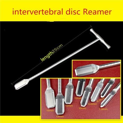 Orthopedic instrument medical spine lumbar vertebra intervertebral disc Reamer square Flat Round head Lamina bone file blade