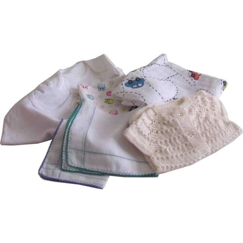 Pafuli Yenidoğan Erkek Hediye Seti Beyaz