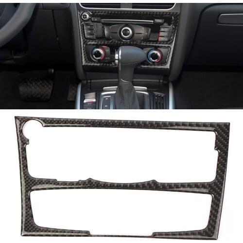 Car Dashboard Console CD Panel Cover Interior Molding ABS For Audi A4 A5 2008 2009 2010 2011 2012 2013 2014 2015