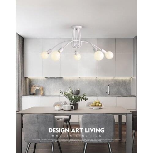 Industrial Vintage Loft Chandelier Ceiling Lamp Retro Antique Industrial Cottage With 5 Lights 110-240V Black Lighting Lamps