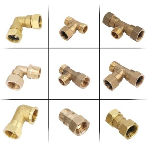 Garden Connector Brass Junction Joint Irrigation Filter Connector Garden Pipe Fittings 1/2" Male 1 Pc