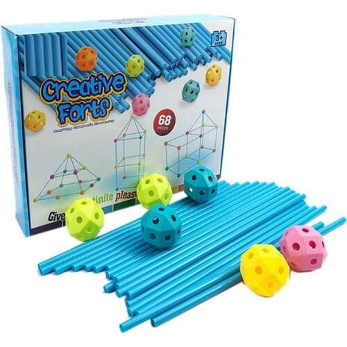 Build Your Own Den Kit Kids Construction Fort Building Colorful Castles Tunnels Tents Educational DIY Children Toy