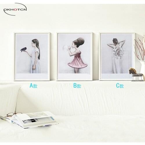 Nordic Poster Sunshine Posters And Prints Wall Art Young Girls Canvas Painting Wall Pictures For Living Room Unframed