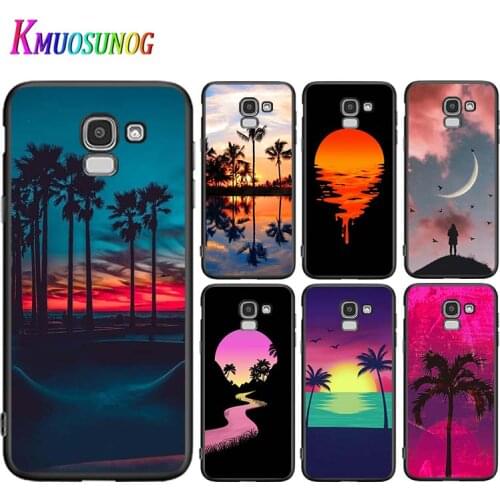 Palm trees Summer beach For Samsung Galaxy J2 J3 J4 Core J5 J6 J7 J8 Prime duo Plus 2018 2017 2016 Silicone Phone Case