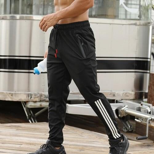 Running Sports Pants Mens Jogging Sports Pants Fitness Pants Mens Sports Pants Drawstring Stitching Pocket Casual Trousers