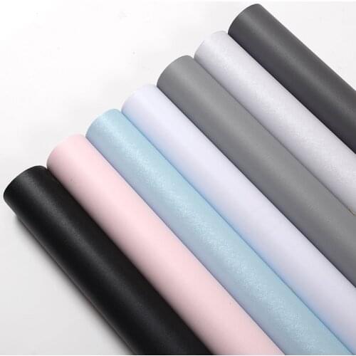 Wokhome Solid Matt Vinyl Self Adhesive Wallpaper Waterproof Wall Sticker DIY Living Room Kitchen Contact Paper Home Decor