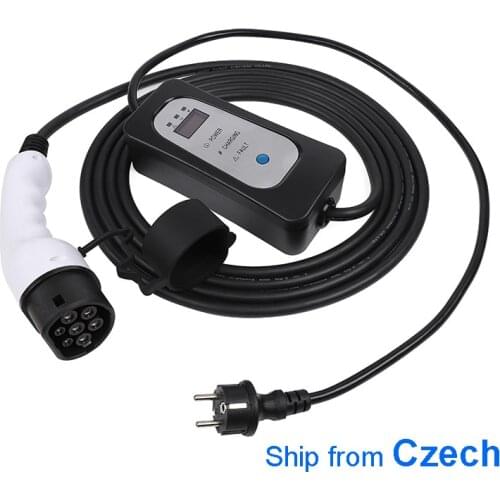 Type 2 EV charger schuko plug EVSE Charging 8/10/13/16A adjustable ev charging cable for electric car