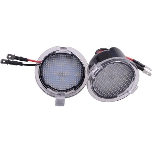 1 Pair Car 12V Side Mirror Puddle Light Lamp Fit For Ford Edge Mondeo Fusion Gen Flex SEL Explorer Everest Expedition Taurus