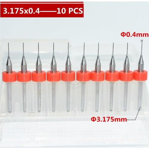 10PCS-3.175mm*0.4mm,CNC Computer machine tool,Print Circuit Board drill,woodworking router bit, Carbide Micro Drilling Bits