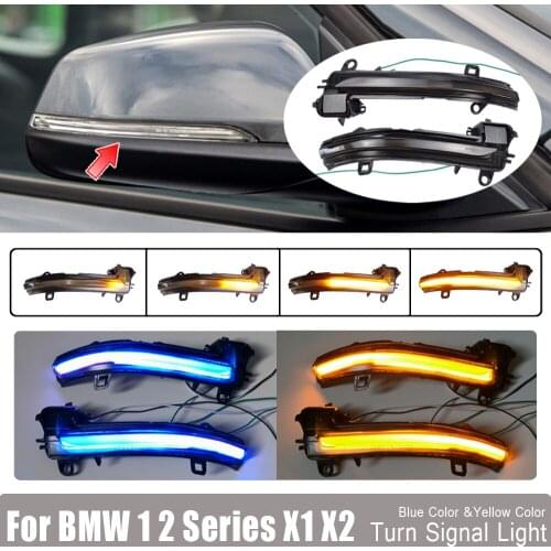 2pcs Dynamic LED Turn Signal Lights Rearview Mirror Indicator Blinker Repeater For BMW 2 Series Gran Tourer F46 2014 UP