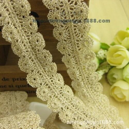 27mm Nylon Yarn lace Water Soluble Sunflower lace trim lacework Diy Handmade Patchwork Apparel Sewing lace Fabric 1M/lot