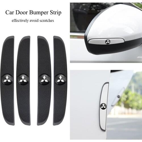 4Pcs Rubber Anti-Collision Strip Car Door Anti-Scratch Protector Stickers For Mitsubishi ASX Lancer Pajero Sport Xpander Mirage