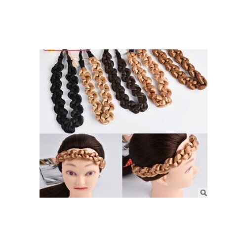 60pcs/lot DIY Multi Simple Nylon Tie A Knot Headband Hemp Flowers Braids Wig Weave Head Bands Hair Styling Tools Accessory HA974