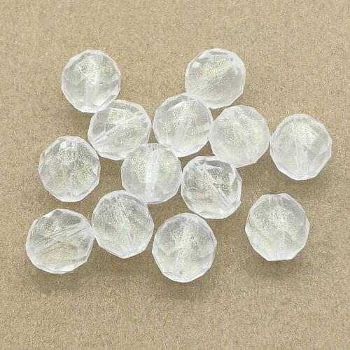 New arrival!14mm300pcs Clear Built-in Powder Faceted Beads for Handmade Necklace Earring DIY Parts,Jewelry Findings & Components