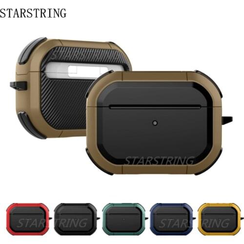 Cover For Apple Airpods pro Case Wireless Bluetooth Earphone TPU+PC Anti-fall With Keychain Case Cover Air Pods Pro case