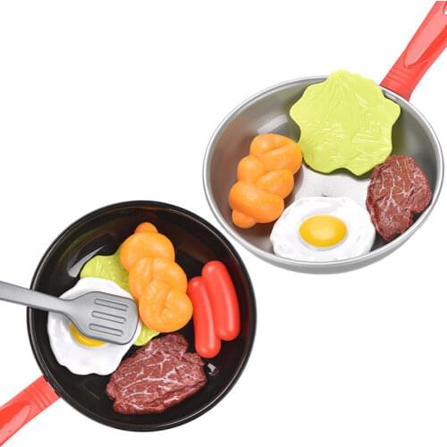 Children Pretend Play Kitchen Toys Simulation Miniature Food Cookware Pot Pan Cooking Set Role Play House Game Girls Kids Gifts