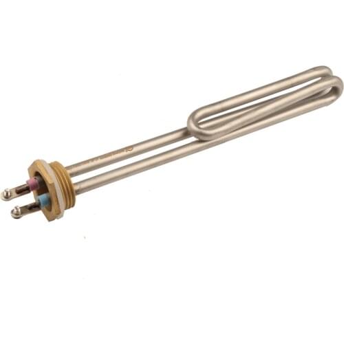 1KW/2KW/3KW/4KW DN25 32mm Foldback Water Heating Element 1.0" Brass Flange Electric Heater Tube for Ultrasonic Cleaning