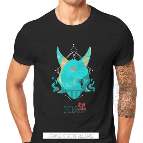 Genshin Impact Game Xiao T Shirt Classic Punk Summer Big Size Pure Cotton Mens Clothes Harajuku O-Neck TShirt