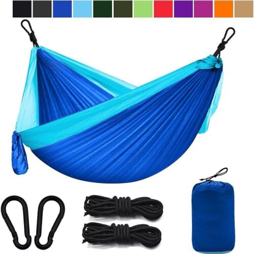 Outdoor Single Person Camping Hammock Hamac De Camping En Plein Air Parachute Cloth 260*140cm Amaca Single Camping Hammock