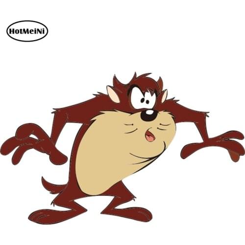 HotMeiNi 13cm X 8.1cm Surprised Tasmanian Devil Decal Cartoon Car Sticker Motorcycle Decor Graphics Waterproof Car Styling