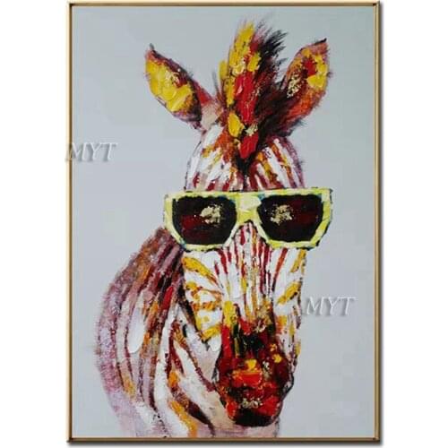A Horse With Fashionable Eyes Oil Paintings 100% Handpainted Frameless High Quality Wall Art Home Decor Picture Modern On Canvas