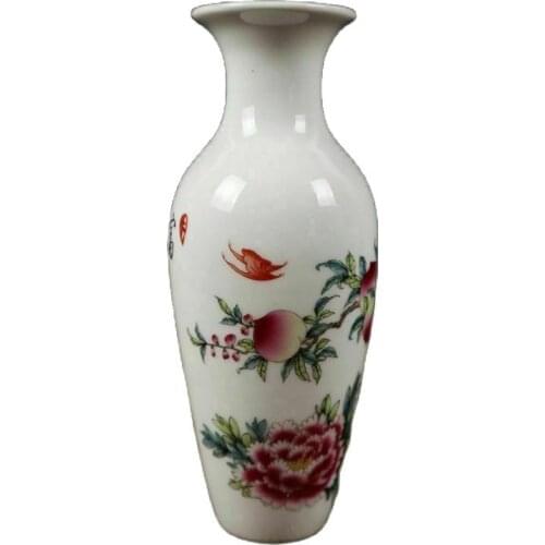 China Old porcelain Pastel Fu shou pattern vase