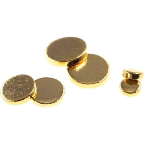 20pcs Circular Conductive Contact Pad Brass Gold plated Disc Connectors Battery Protection Wireless Charger Low impedance