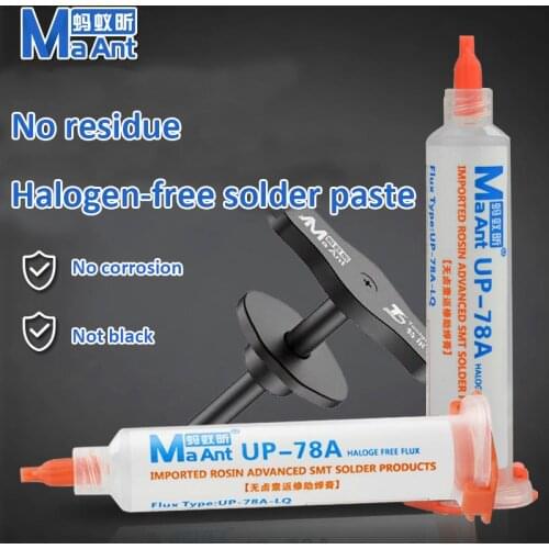 MaAnt Halogen-Free SMT Soldering Flux Solder/ Paste Rosin Welding oil /Aluminum Alloy Tube Mate Welding Oil Needle Tube Push Rod