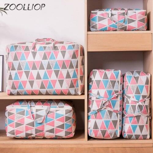 Fashion hot 2019 Household Items Organizer Storage Bag Clothes Quilt Finishing Dust Bag Organizers Bags with cap For Clothing