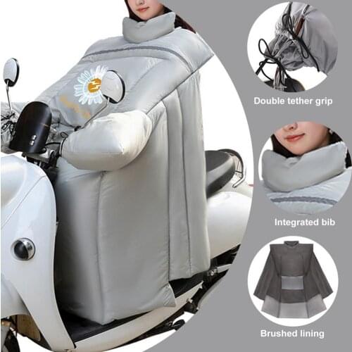 Motorcycle Apron Cover Electric Vehicle Windshield Quilt Winter High-density Waterproof Cold-resistant Wind-proof And Warm
