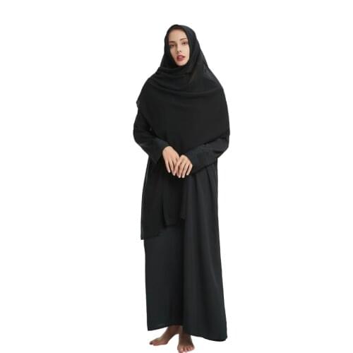 New Women Lady Black Maxi Dress Muslim Prayer Niqab Chador Long Clothes