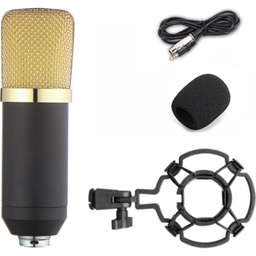 BM700 Professional Condenser Microphone Transcription Kit Studio Sound Card MK026F