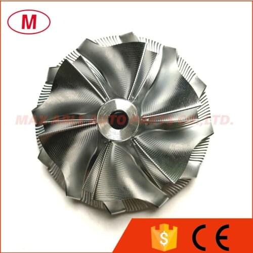 PTE58 58.00/76.20mm 6+6 blades Turbo Billet compressor wheel/Aluminum 2618/Point Milling wheel For PTE5858CEA/PTE5862CEA