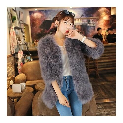 LET-SETTING hot sale new winter coat fur coat Ostrich hair in women Slim plus size coat fur coat