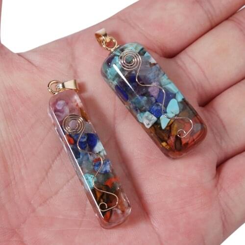 Seven Chakra Pendulum Energy Generator Pendant Handmade Pendant For Jewelry Making DIY Necklace Pendant Charms Jewelry Making