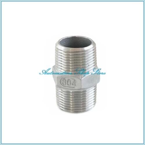 Male to Male Thread Hex Nipple Union 304 Stainless Pipe Fitting Connector Coupler water oil air M/M