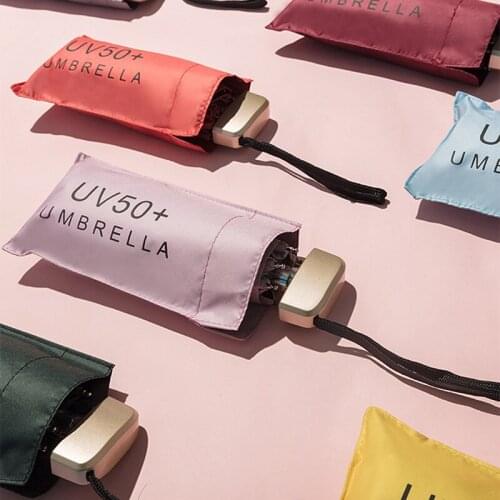 Mini Windproof Folding Travel Umbrella Outdoor Sun & Rain UV Protection Pocket Umbrellas Compact Portable For Women Men Kids