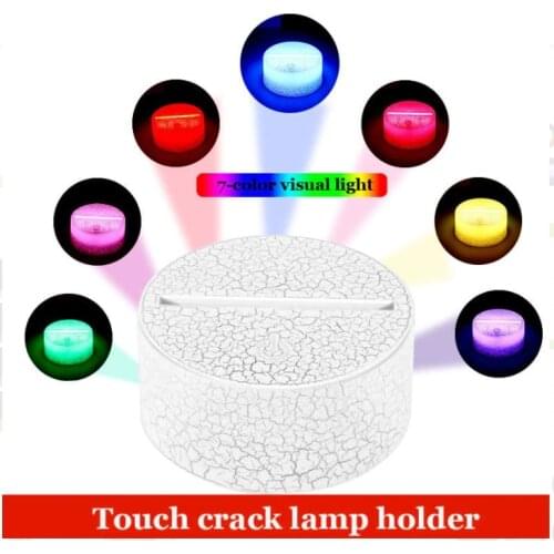 LED 3D Lamp Control Night Light Touch Switch Acrylic USB Lamp Assembled Base for Home Bedroom Decorate