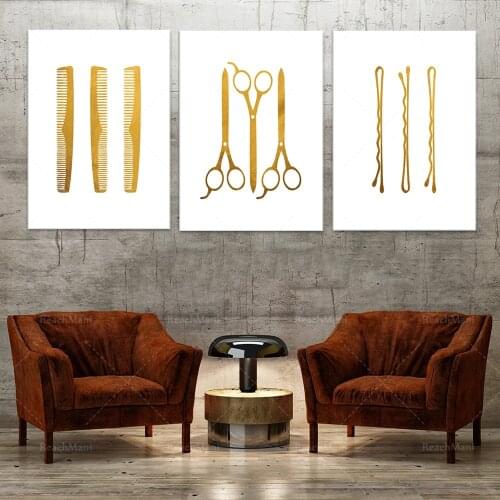 Hair Salon Decoration Hairstyle Hairdresser Foil Print Set 3-Beauty Salon Decoration-Hairstylist Gifts-Hair Salon Wall Art-Hair