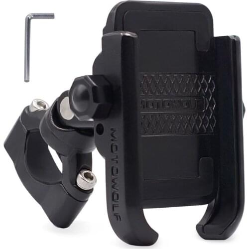 360 Degree Universal Bike Aluminum Alloy Motorcycle Motorbike Handlebar Phone Holder Stand Mount For iPhone Xiaomi Samsung