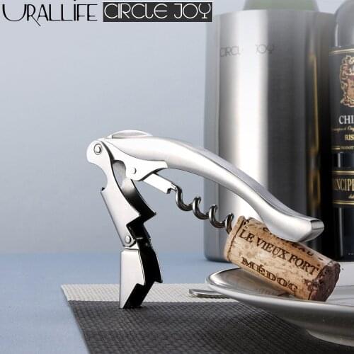 Urallife CircleJoy Stainless Steel Wine Bottle Corkscrew Wine Bottle Opener Multi-Function Household Can Opener Tool For Kitchen