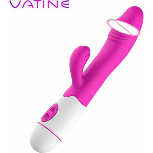VATINE Dual Vibration Dildo Rabbit Vibrator Vaginal Clitoris Stimulator G Spot Massager Female Masturbation Sex Toys for Woman